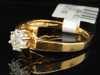 Diamond Flower Wedding Engagement Ring Ladies Yellow Gold Round Design 1/4 Tcw.