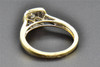 Solitaire Diamond Engagement Ring 14K Yellow Gold Round Cut Halo Design 0.30 Ct