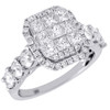 Diamond Engagement Ring Ladies 14K White Gold Princess Cut Halo Design 2.26 Tcw.