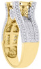 Diamond Engagement Wedding Ring 10K Yellow Gold Fashion Circle Pave Head 1.15 Ct