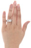 Diamond Engagement Wedding Ring 10K Yellow Gold Fashion Circle Pave Head 1.15 Ct