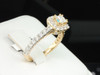 Diamond Engagement Wedding Ring 14K Yellow Gold 1 CT Princess Cut Halo Set