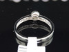 Round Solitaire Diamond Engagement Ring 14K White Gold Bezel Set 0.39 Ct