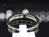 Diamond Flower Engagement Ring 10K White Gold Round Cut 0.27 Ct