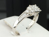 14k Ladies White Gold Princess Cut Diamond Bridal Engagement Ring Band 1.25 Ct.