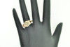 Champagne Brown Diamond Engagement Ring Round Cut Halo 14K Rose Gold 0.75 CT