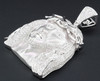 White Diamond Mini Jesus Face Piece Head Pendant High End 10K White Gold 3 Ct.