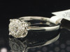 Diamond Engagement Ring Ladies 14K White Gold Round Cut Promise Band 1/2 Ct.