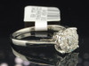 Diamond Engagement Ring Ladies 14K White Gold Round Cut Promise Band 1/2 Ct.