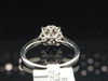 Diamond Engagement Ring Ladies 14K White Gold Round Cut Promise Band 1/2 Ct.