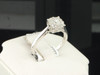 Diamond Engagement Ring Ladies 14K White Gold Round Cut Promise Band 1/2 Ct.