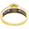 Round Diamond Engagement Wedding Ring 10K Yellow Gold Pave Halo Head 0.25 Ct.