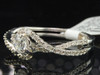 Solitaire Diamond Engagement Ring 14K White Gold Round Cut 1.15 Ct Swirl Design