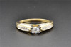 Solitaire Diamond Engagement Ring 14K Yellow Gold Round Cut 0.33 Ct Prong Set