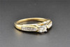 Solitaire Diamond Engagement Ring 14K Yellow Gold Round Cut 0.33 Ct Prong Set