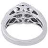 10K White Gold Flower Shaped Round Cut Diamond Wedding Engagement Ring 1.49 Ct.