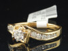 Round Solitaire Diamond Engagement Ring 14K Yellow Gold Channel Set 1/2 Ct