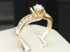 Round Solitaire Diamond Engagement Ring 14K Yellow Gold Channel Set 1/2 Ct