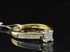 Diamond Engagement Ring 10K Yellow Gold Princess Cut Wedding Bridal 0.53 Ct.