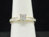 Diamond Engagement Ring 10K Yellow Gold Princess Cut Wedding Bridal 0.53 Ct.