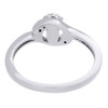 Diamond Flower Head Promise Engagement Ring 10K White Gold Round Cut 0.14 Ct.