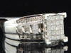 Diamond Engagement Ring 10K White Gold Princess Round Baguette Cut 1.50 Ct