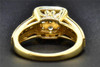 Diamond Engagement Ring 14K Yellow Gold Round Cut Square Halo Prong Set 1.20 Ct