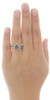 .925 Sterling Silver Brown Diamond Teardrop Halo Ladies Right Hand Ring 1/6 ct.