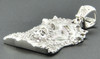 Diamond Jesus Face Pendant Piece 10K White Gold 0.18 Ct Mini Sideways Charm