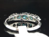 1 CT Blue Diamond 5-Stone Wedding Anniversary Ring 10K White Gold Round Cut