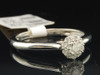 Diamant-Verlobungsring für Damen, 10 Karat Weißgold, runder Solitär-Halo-Design, 1/4 ct