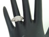 Diamond Engagement Ring 14K White Gold Quad Princess Cut 0.51 Ct Knot Design