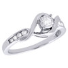 10K White Gold Round Cut Infinity Wedding Diamond Engagement Bridal Ring 0.16 Ct