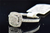 Diamond Engagement Ring Round Cut Pave Halo 10K White Gold 0.20 Ct.