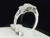 Diamond Three Stone Engagement Ring Ladies White Gold Round Solitaire 0.49 Tcw.