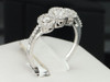 Diamond Three Stone Engagement Ring Ladies White Gold Round Solitaire 0.49 Tcw.