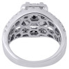14K White Gold Ladies Princess & Round Cut Diamond Wedding Engagement Ring 3 Ct.