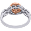 Halo Diamond Promise Engagement Wedding Ring 10K Rose & White Gold 1/4 Ct.