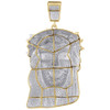 Diamond Jesus Face Piece Pendant 10K Yellow Gold Fully Iced Pave Charm 3.70 Ct.
