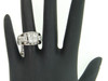 Diamond Engagement Ring 14K White Gold Quad Set Princess & Round Cut 3 Ct