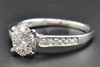 Princess Solitaire Diamond Engagement Ring Round Cut 14K White Gold Oval 0.50 Ct