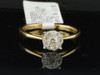 Solitaire Diamond Engagement Ring 14K Yellow Gold Round Cut 0.26 Ct