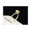 Solitaire Diamond Engagement Ring 14K Yellow Gold Round Cut 0.26 Ct