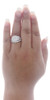 14K White Gold Princess & Round Cut Diamond Soleil Engagement Ring 2.50 Ct.
