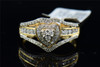 Diamond Heart Engagement Ring Ladies 14K Yellow Gold Round Cut Design 0.51 Tcw.