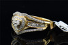 Diamond Heart Engagement Ring Ladies 14K Yellow Gold Round Cut Design 0.51 Tcw.