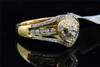 Diamond Heart Engagement Ring Ladies 14K Yellow Gold Round Cut Design 0.51 Tcw.
