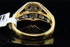 Diamond Heart Engagement Ring Ladies 14K Yellow Gold Round Cut Design 0.51 Tcw.