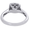 Yellow Diamond Square Engagement Ladies 14k White Gold Round Wedding Ring .48 Ct