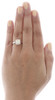 Yellow Diamond Square Engagement Ladies 14k White Gold Round Wedding Ring .48 Ct
